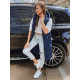 Luves navy blue hooded vest for women TY3034 - For women Luves navy blue hooded vest for women TY3034
