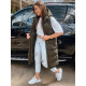 Green women's hooded vest Luves