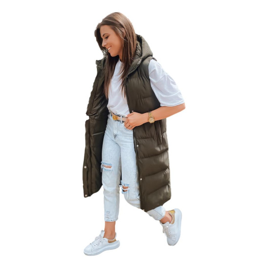 Green women's hooded vest Luves TY3032 - For women Green women's hooded vest Luves TY3032