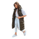 Green women's hooded vest Luves TY3032 - For women Green women's hooded vest Luves TY3032