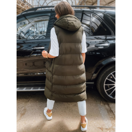 Green women's hooded vest Luves TY3032 - For women Green women's hooded vest Luves TY3032