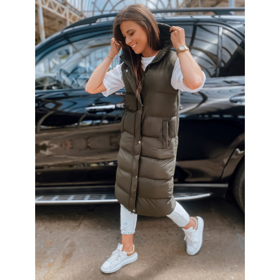 Green women's hooded vest Luves TY3032 - For women Green women's hooded vest Luves TY3032