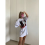 Damski oversizowy biały T-shirt Nairobi
