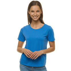 Moteriški mėlynos spalvos marškinėliai Dian