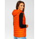Caramel vest with hood Dzil JS/M23039 - For women Caramel vest with hood Dzil JS/M23039