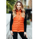 Caramel vest with hood Dzil JS/M23039 - For women Caramel vest with hood Dzil JS/M23039