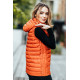 Caramel vest with hood Dzil JS/M23039 - For women Caramel vest with hood Dzil JS/M23039