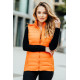 Caramel vest with hood Dzil JS/M23039 - For women Caramel vest with hood Dzil JS/M23039