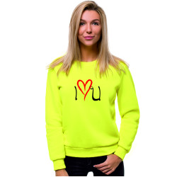 Moteriškas geltonas džemperis Love