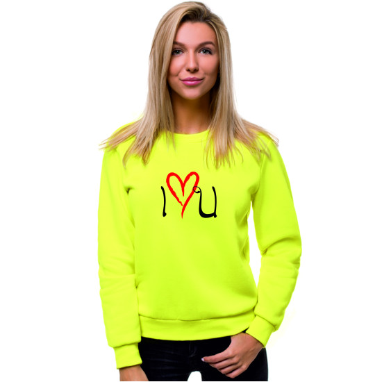 Womens yellow jumper Love JS/W01 - Notes for women Womens yellow jumper Love JS/W01