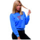 Womens light blue jumper Love JS/W01 - Notes for women Womens light blue jumper Love JS/W01