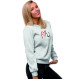 Womens grey jumper Love JS/W01 - Notes for women Womens grey jumper Love JS/W01