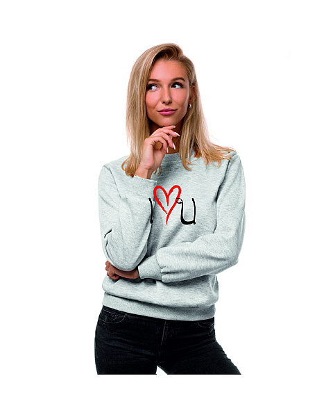 Moteriškas pilkas džemperis Love