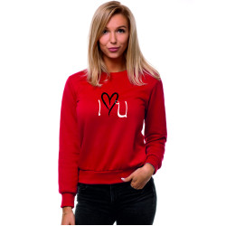 Moteriškas raudonas džemperis Love
