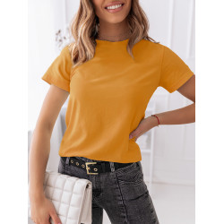 Moteriški tamsiai geltoni marškinėliai Susil