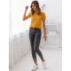 Womens dark yellow t-shirt Susil RY1738z - T-shirt Womens dark yellow t-shirt Susil RY1738z