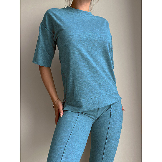 Light blue womens sports set Clara PK2113 Premium