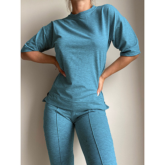 Light blue womens sports set Clara PK2113 Premium
