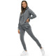 Slim gray womens set with hood Tėja 58 - For women Slim gray womens set with hood Tėja 58
