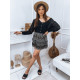 Ador short black button-up sweater MY1579 - For women Ador short black button-up sweater MY1579