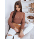 Pink sweater with a high neck Silver MY1270 - For women Pink sweater with a high neck Silver MY1270
