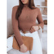Pink sweater with a high neck Silver MY1270 - For women Pink sweater with a high neck Silver MY1270