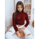 Red sweater with a high neck Silver