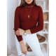 Red sweater with a high neck Silver MY1288 - For women Red sweater with a high neck Silver MY1288