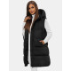Long black women's waistcoat Potom