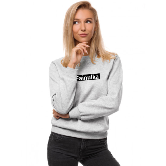Sieviešu pelēks džemperis Fainulka JS/W01 - Piezīmes sievietēm Sieviešu pelēks džemperis Fainulka JS/W01