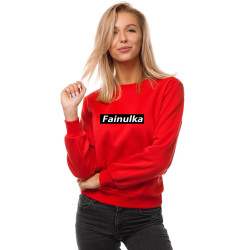 Akcija Moteriškas raudonas džemperis Fainulka