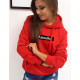 Womens red sweater Fainulka with a hood BY0278 - Notes for women Womens red sweater Fainulka with a hood BY0278