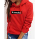 Womens red sweater Fainulka with a hood BY0278 - Notes for women Womens red sweater Fainulka with a hood BY0278