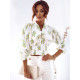 White with yellow flowers womens short t-shirt Niam DY0247 - For women White with yellow flowers womens short t-shirt Niam DY0247