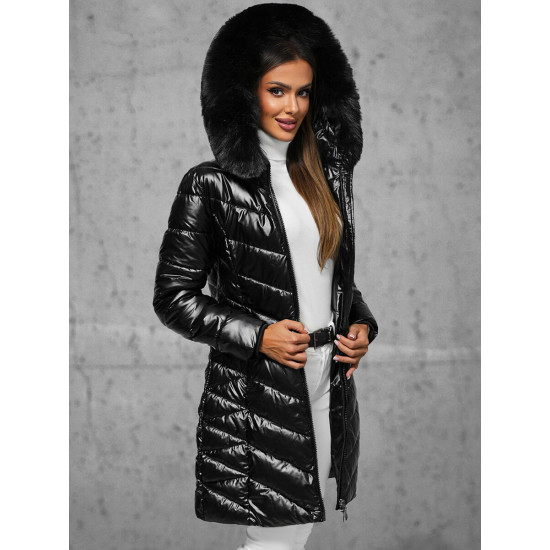 Juodos spalvos žieminė moteriška striukė Marisa JS/16M9100/392Z