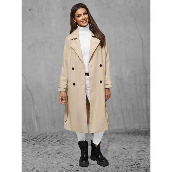 Beige coat Orbet JS/11Z8100 - For women Beige coat Orbet JS/11Z8100