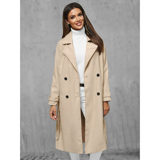 Beige coat Orbet JS/11Z8100 - For women Beige coat Orbet JS/11Z8100