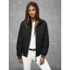Juoda striukė Sanar JS/5M3161/392 - Moterims Juoda striukė Sanar JS/5M3161/392