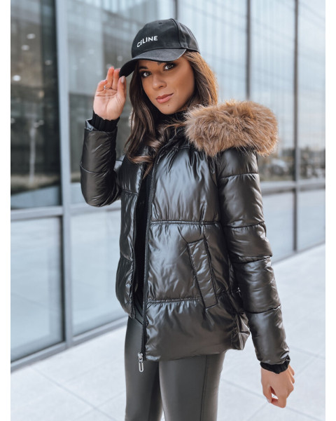 Juoda moteriška striukė Sparkle