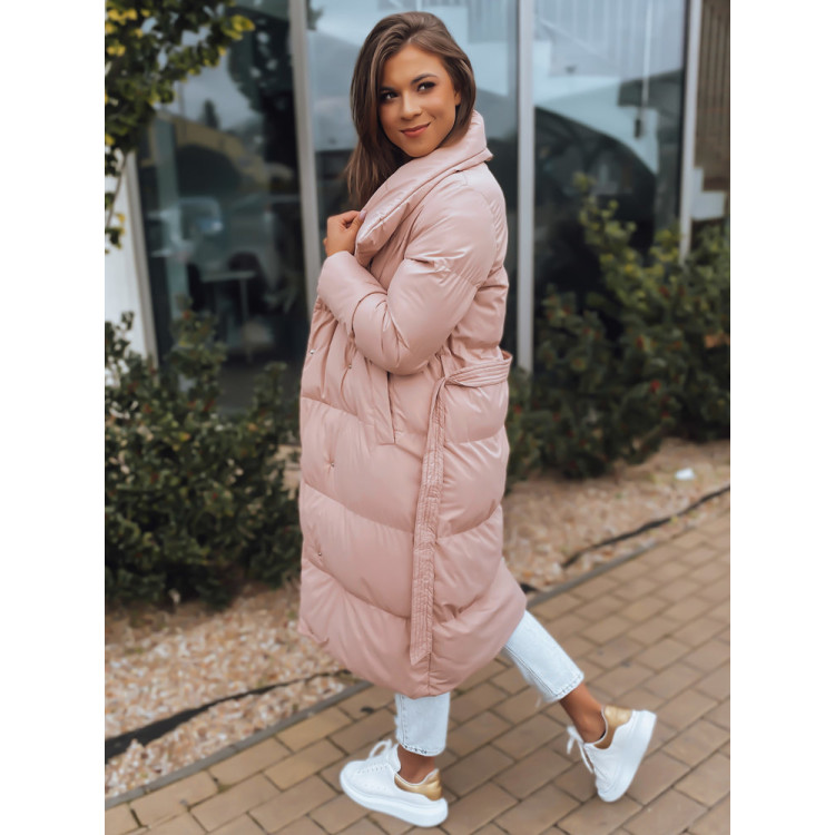 Rožinė moteriška dygsniuota striukė Favi Moteriškos striukės