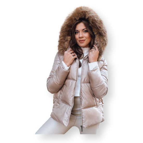 Rusva moteriška striukė Sparkle TY3952 - Moterims Rusva moteriška striukė Sparkle TY3952