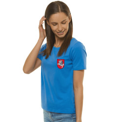 Moteriški šviesiai mėlyni marškinėliai HERBAS