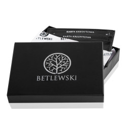 Akcija BETLEWSKI® odinis kreditinės kortelės dėklas (raudonas) 
