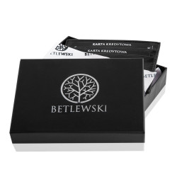 Akcija BETLEWSKI® odinis kreditinės kortelės dėklas (juodas) 