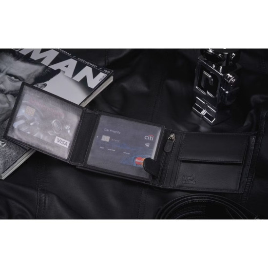 Mens genuine leather wallet Oken ZG-N992-F13 - Accessories for men Mens genuine leather wallet Oken ZG-N992-F13 Premium