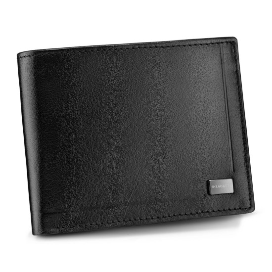 Vyriška piniginė iš natūralios odos Slik (juoda) ZG-053-BAR Premium