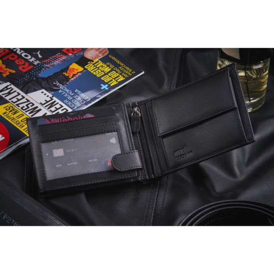 Mens genuine leather wallet Tival ZG-N992-F14 - Accessories for men Mens genuine leather wallet Tival ZG-N992-F14 Premium