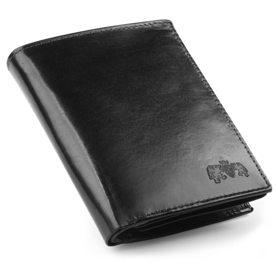 Mens genuine leather wallet Kimer (black) ZG-001-BAR-2 - Accessories for men Mens genuine leather wallet Kimer (black) ZG-001-BAR-2