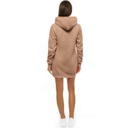 Sieviešu brūna kleita ar kapuci Megan