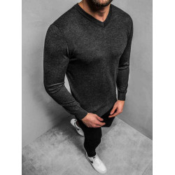 Vyriškas tamsiai pilkos spalvos megztinis Mitel